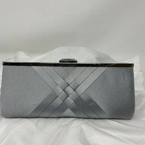 INC International Concept Kelsie Clutch Silver